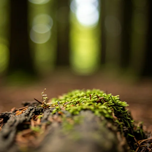 Macro-fotografie van ruw houtbiomassamateriaal en bosgrond die ligninebron vertegenwoordigt
